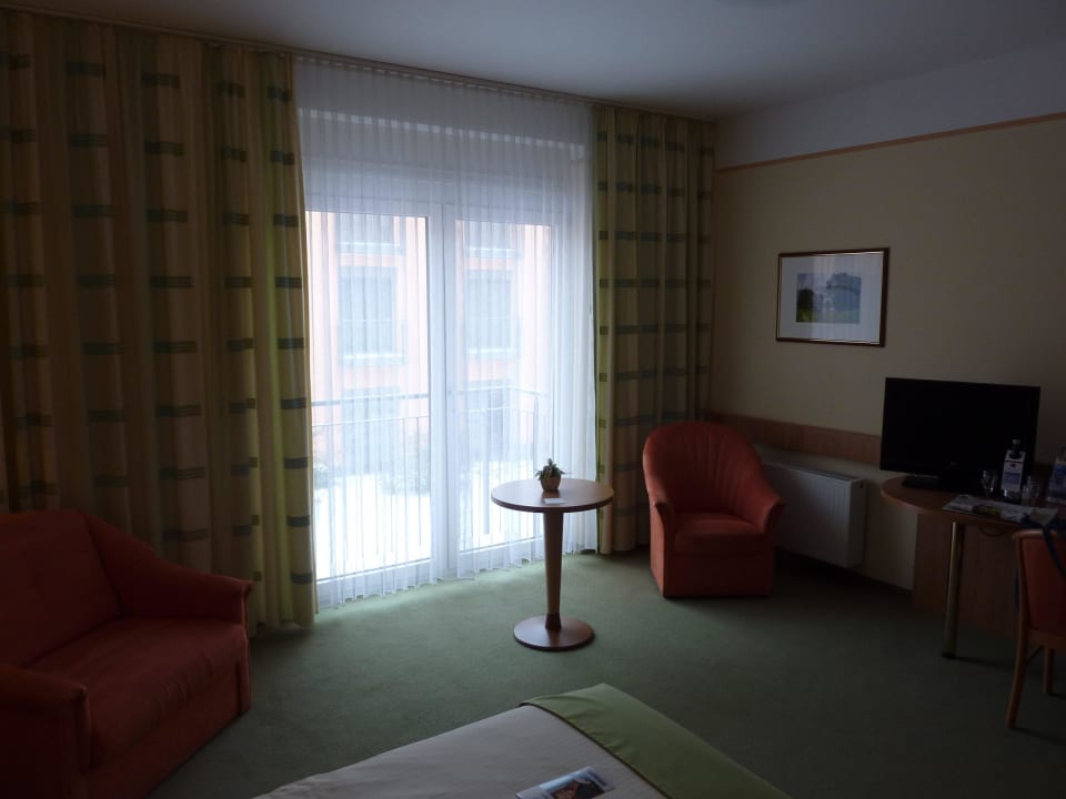 Vom Bett aus gesehen Hotel am Vitalpark