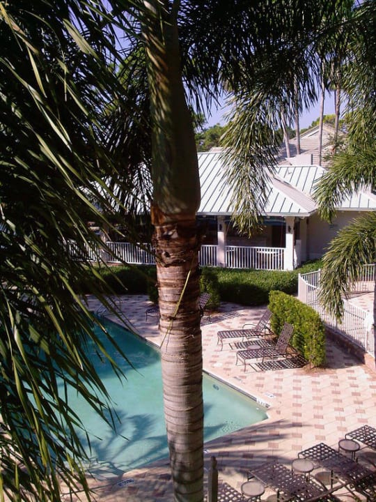 Blick vom Zimmer 208 auf den Pool Hotel Trianon Bonita Bay