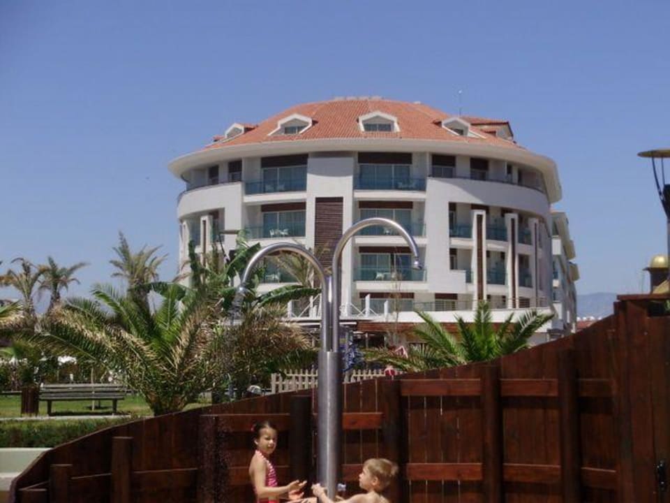 Das Evren Beach vom Strand Sunis Evren Beach Resort Hotel & Spa