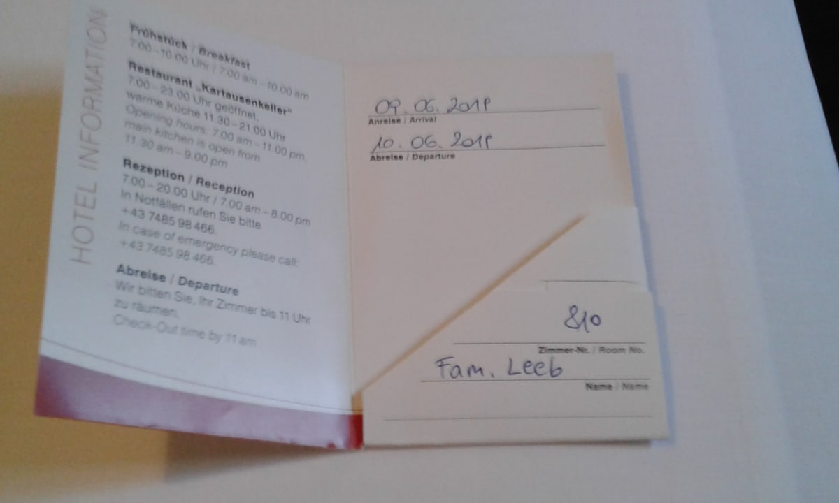 Zimmer Schlosshotel Kartause Gaming