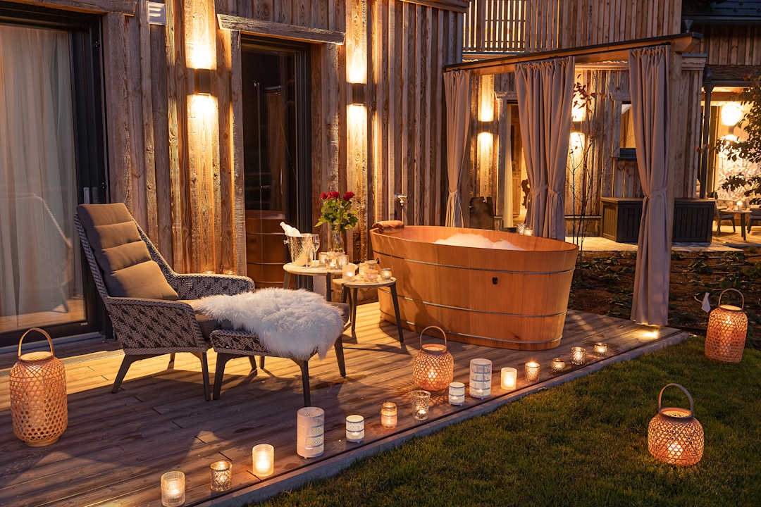 Außenansicht MONDI Chalets am Grundlsee