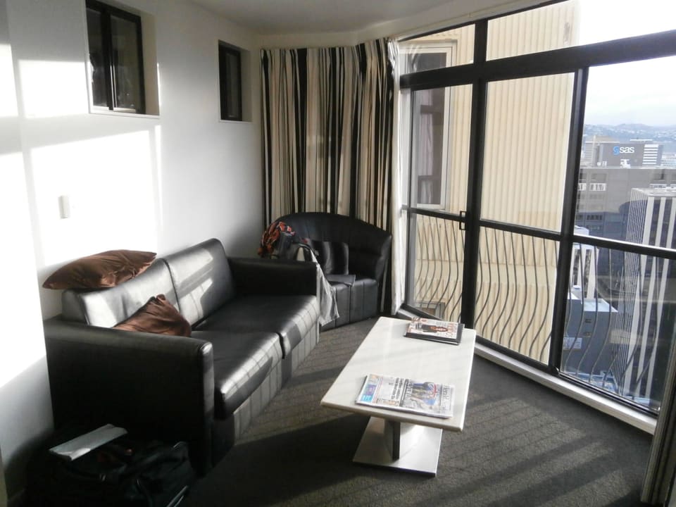 Wohnecke mit Ausblick Quest on Terrace Apartment