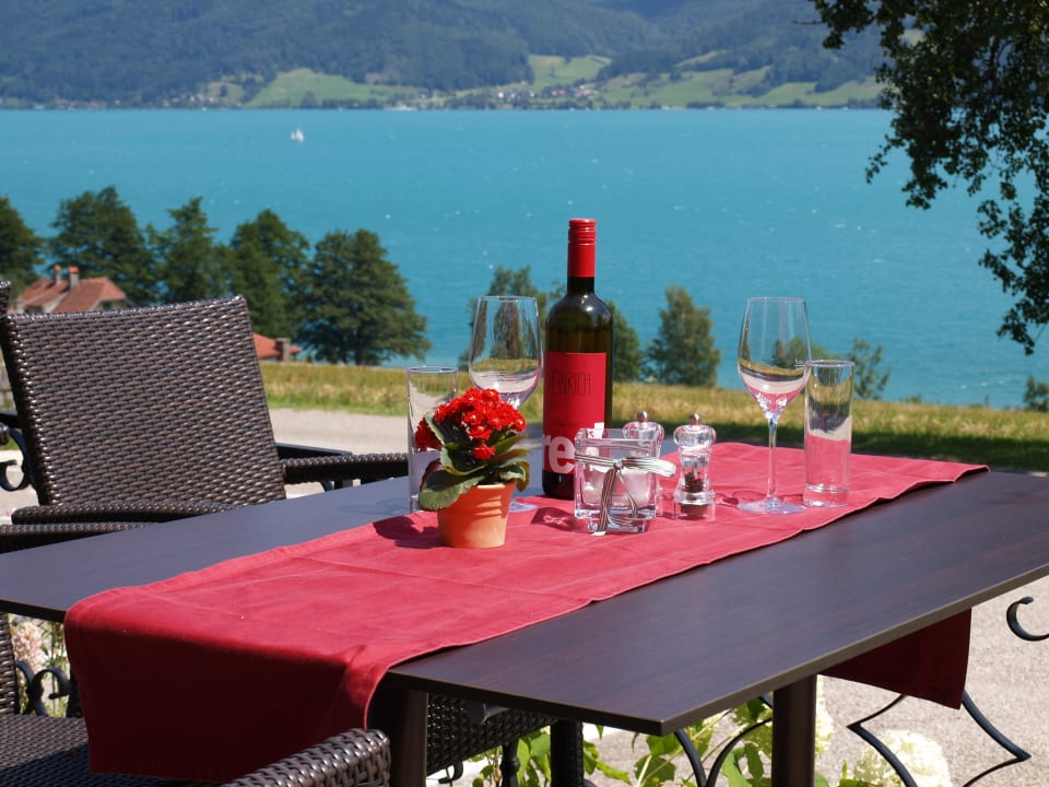 Restaurant Terrasse m. Panoramablick auf den See Panoramahotel Gasthof Schönberger