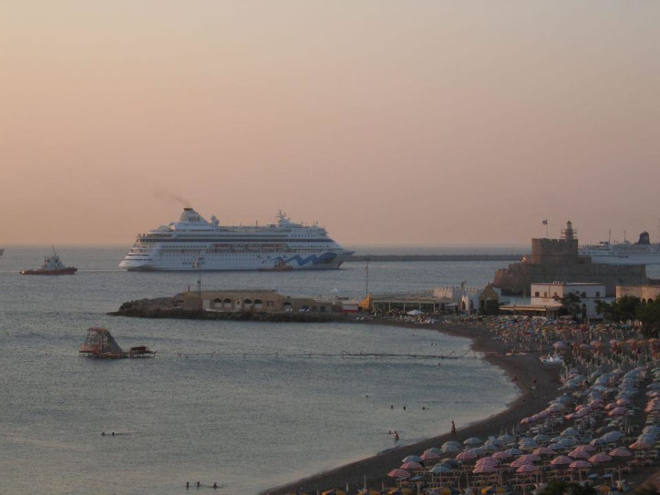 Bick aus dem Zimmer Ostseite Ibiscus Hotel Rhodos
