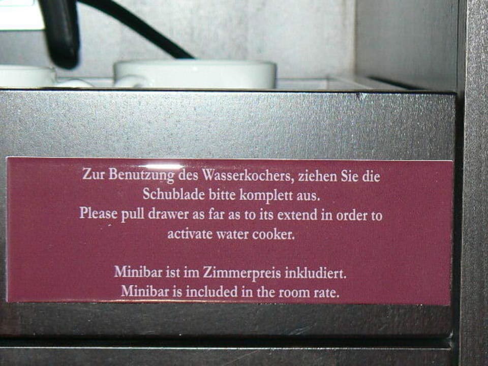 Minibar Steigenberger Hotel Herrenhof