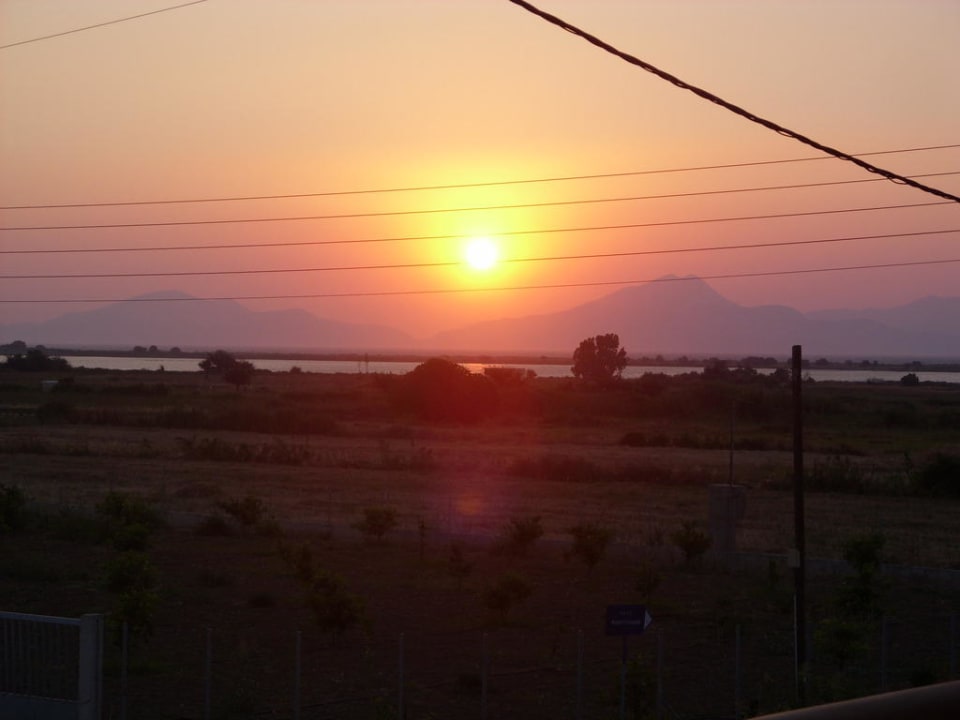 Sonnenuntergang vom Zimmer Ilios K Village Resort