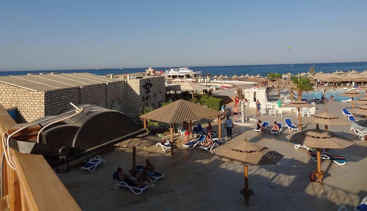 Mit Blick zum Pool Aladdin Beach Resort