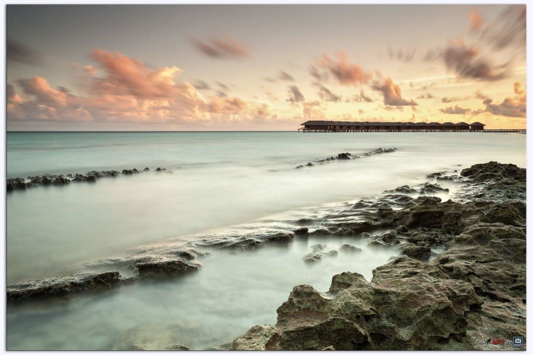 Blick Richtung Wasserbungalows Filitheyo Island Resort