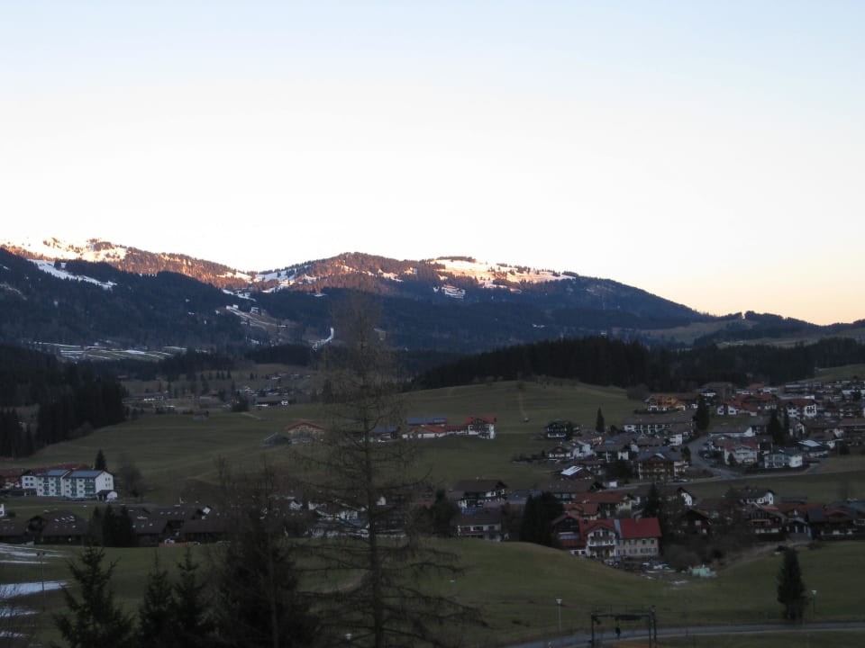 Morgendlicher Blick aus Zimmer 104 Hotel Tanneck
