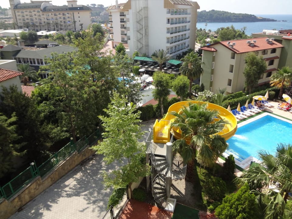 Ausblick vom Balkon Hotel Gardenia Beach
