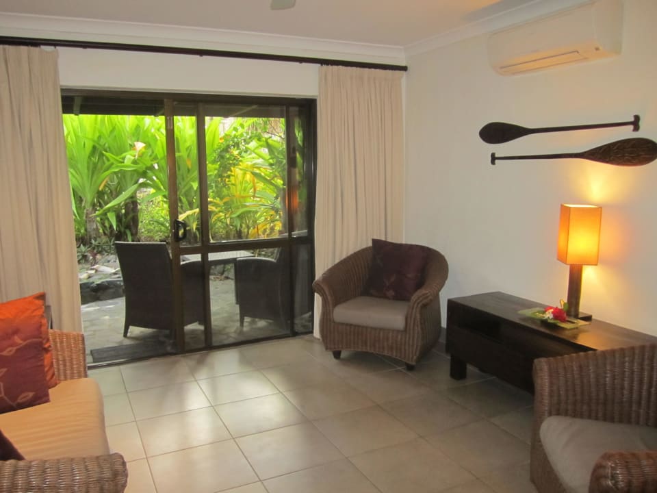 Blick in den Wohnraum Pacific Resort Rarotonga