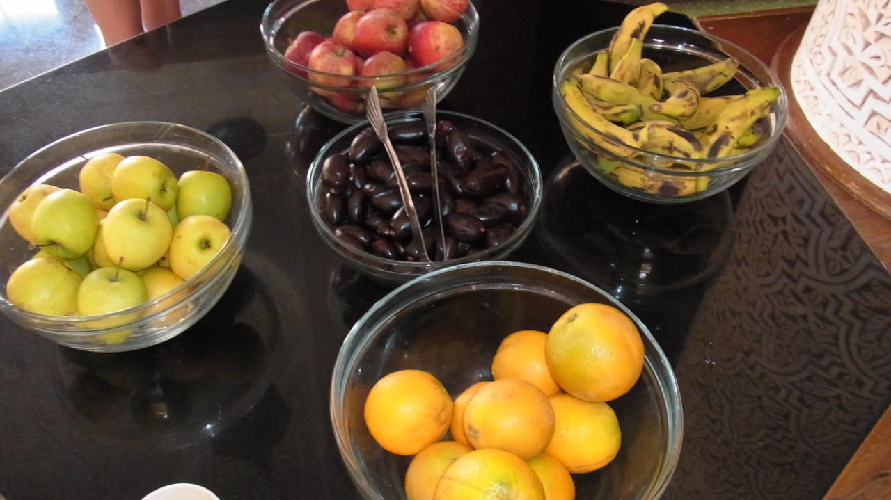 Restliches Obstbüffet - jeden Tag gleich Pickalbatros Alf Leila Wa Leila Resort - Neverland Hurghada