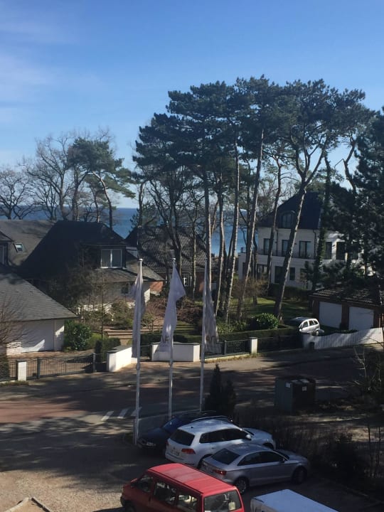 Blick vom Balkon Lifestylehotel Sand