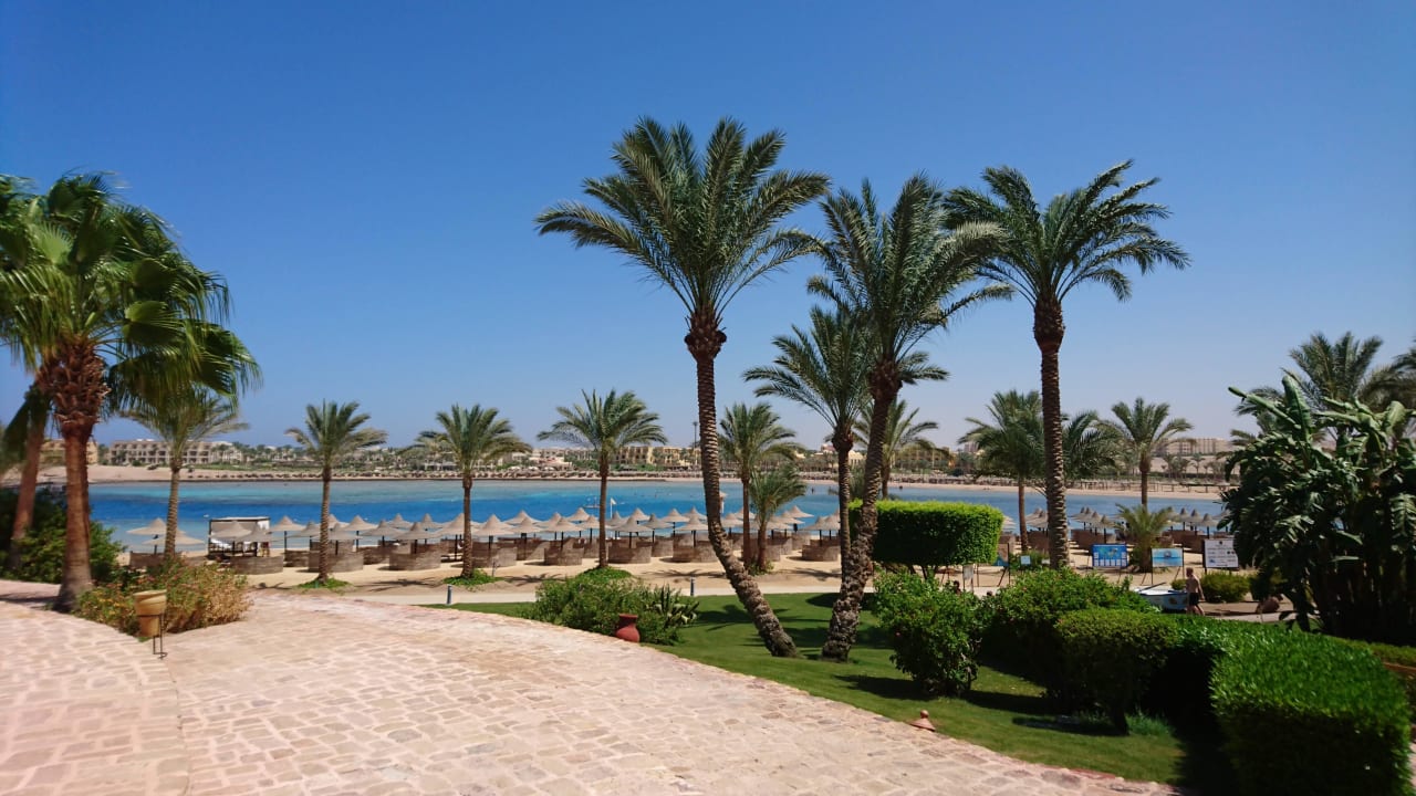 Strandsicht vom Pool aus Steigenberger Coraya Beach - Adults only