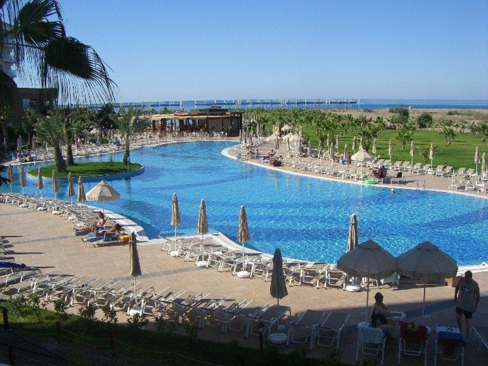 Blick von der Frühstücksterrasse Seaden Sea World Resort & Spa