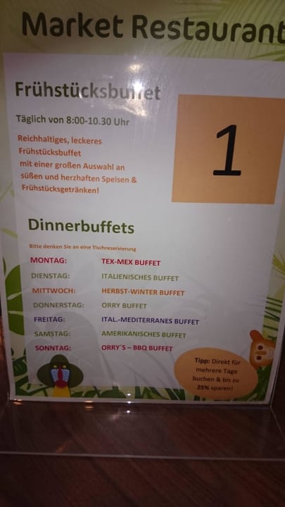 Themenbuffet Center Parcs Park Bostalsee