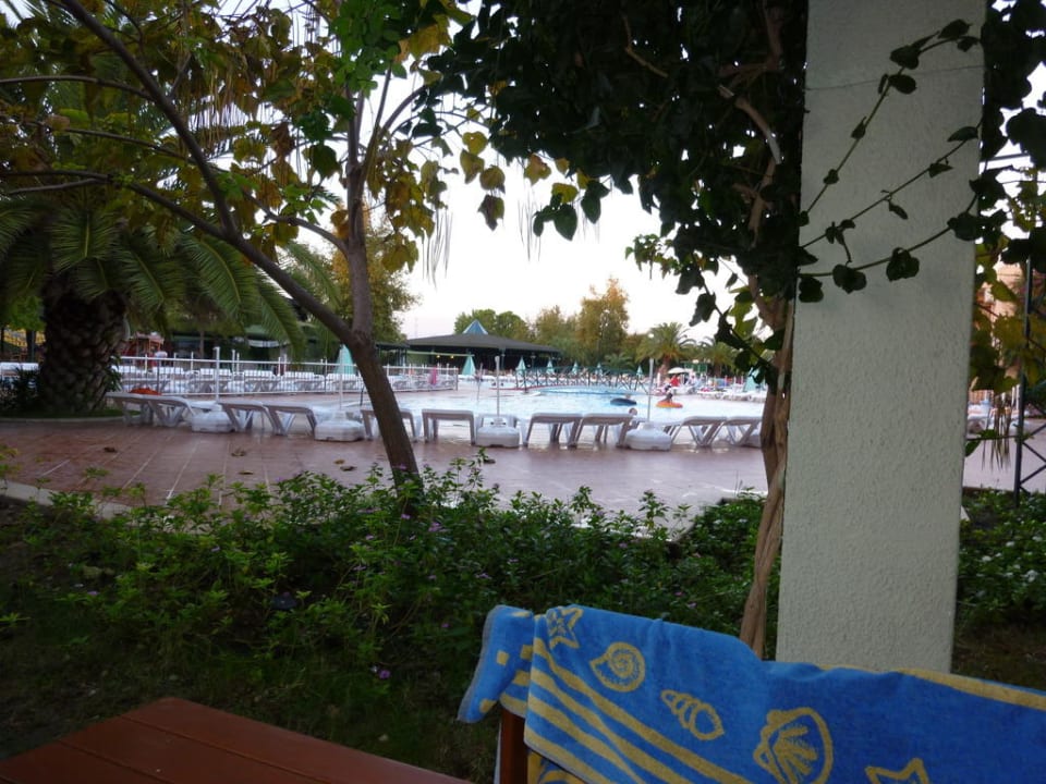 Blick von unserer Terrasse direkt am Pool VONRESORT Golden Beach