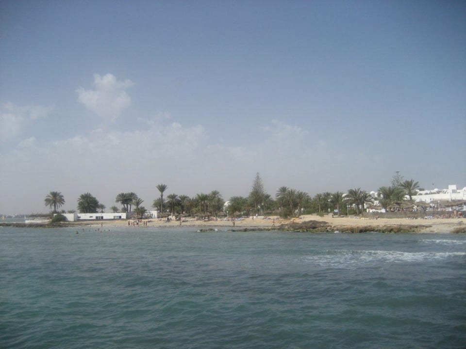 Strand, vom Steg aus Hotel El Mouradi Djerba Menzel
