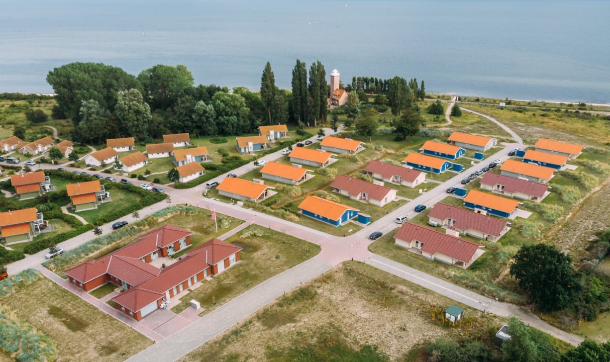 Außenansicht Strandhäuser am Leuchtturm