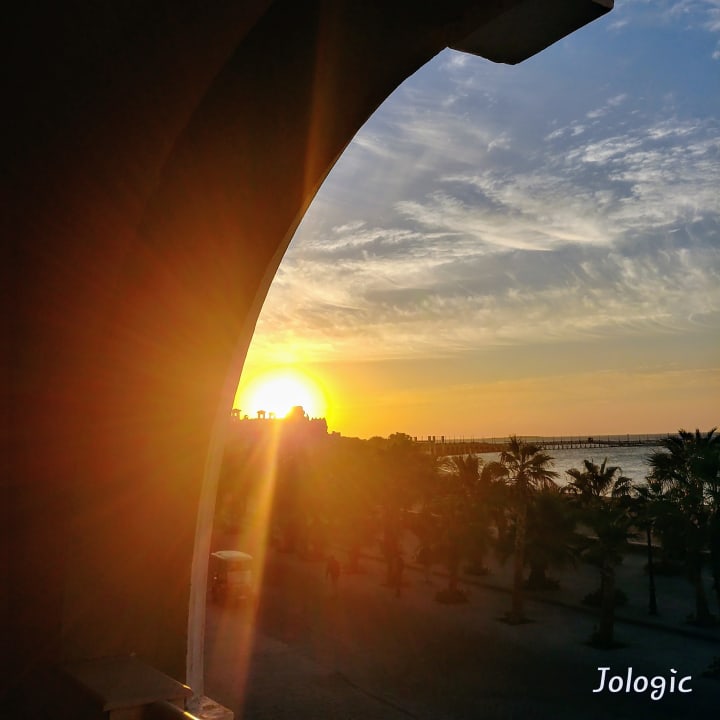 Sonnenaufgang vom Balkon. Kaisol Romance Resort