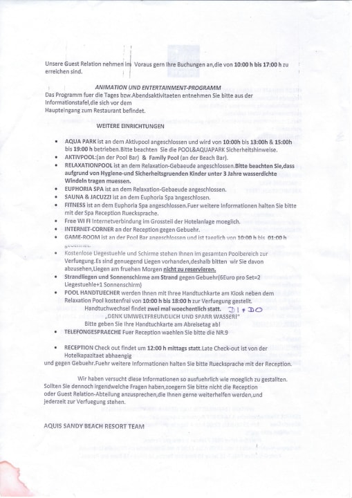 Hotelinfos Sandy Beach Resort