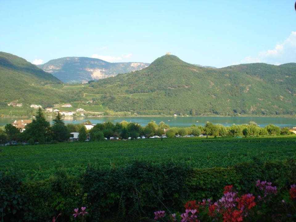 Ausblick vom 1. Zimmer Richtung See Hotel Sonnleitenhof Garni