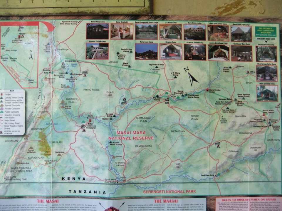 Olumara Camp = Lücke in der unteren Reihe der Bilder Olumara Camp