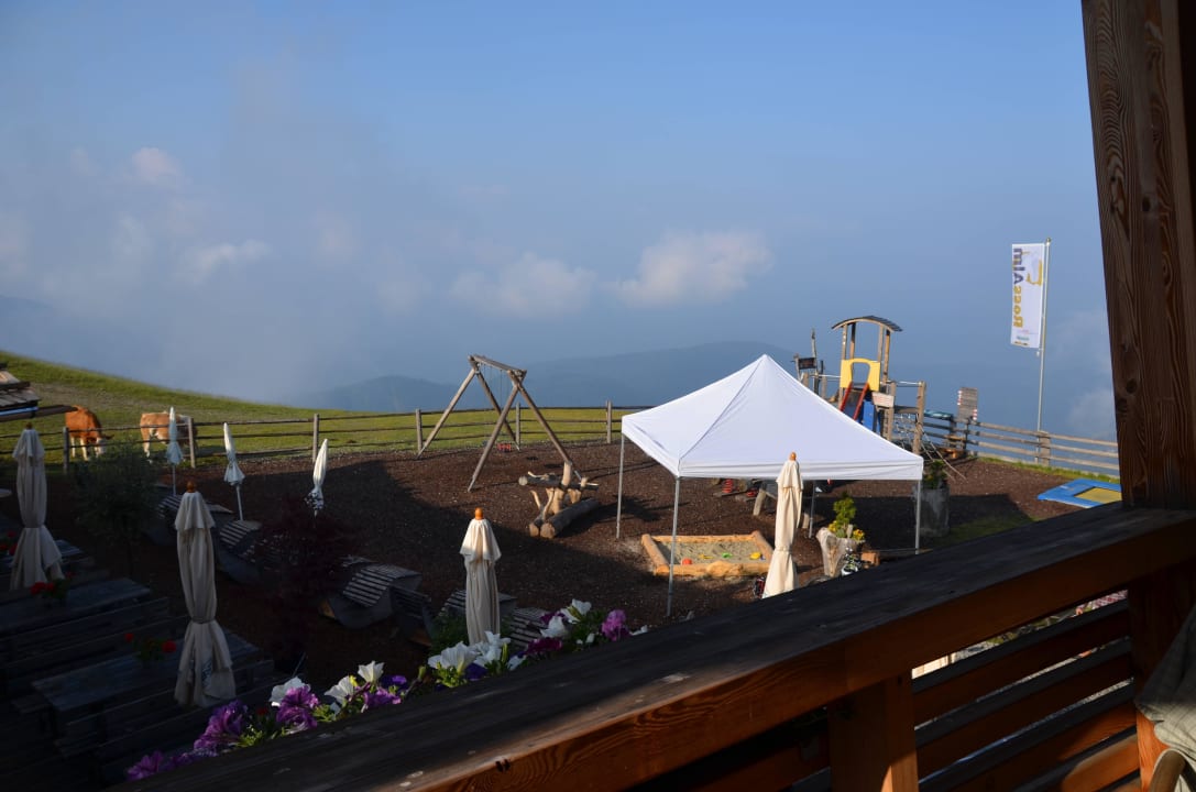 Blick vom Zimmerbalkon Hotel Rossalm