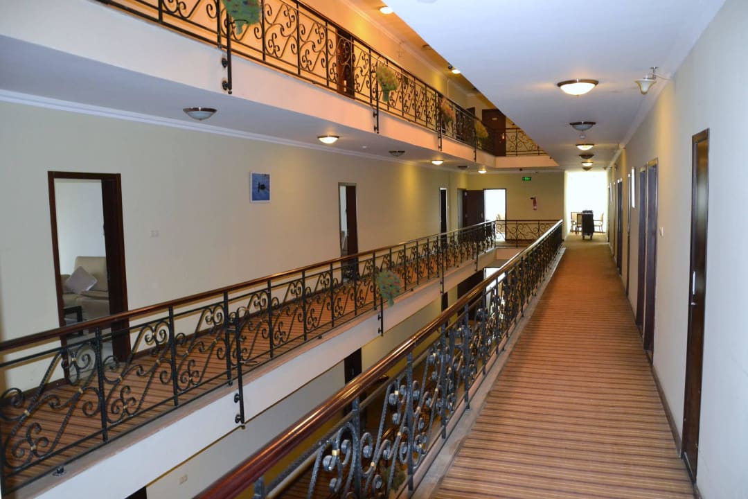 Attrium vor den Zimmern Debre Damo Hotel