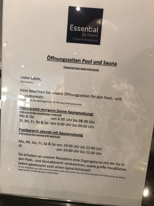 Sport & Freizeit Essential by Dorint Frankfurt-Niederrad