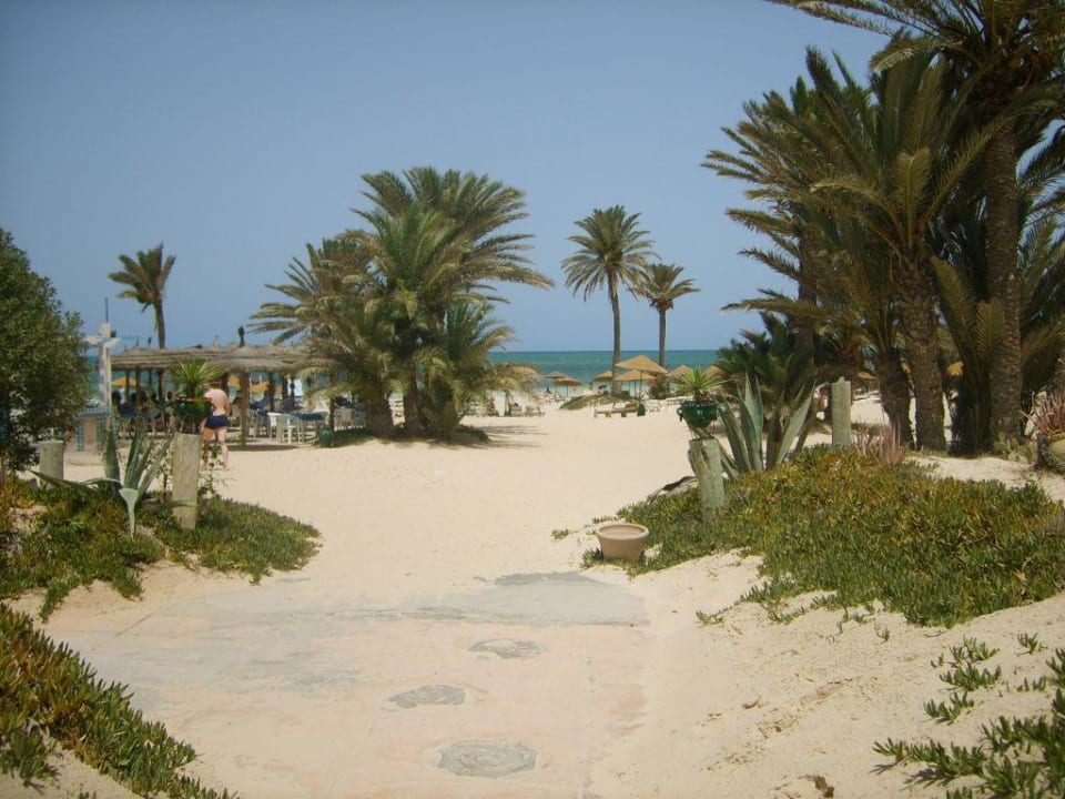 Zugang zum Traumstrand Hotel Sangho Club Zarzis