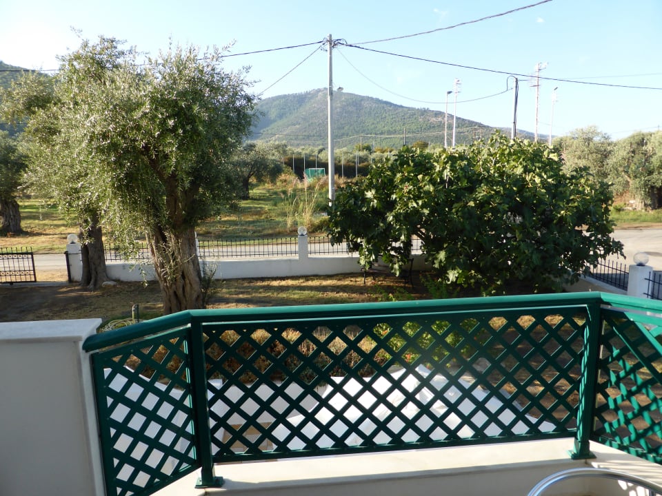 Blick vom großen Zimmerbalkon Hotel Aegean Sun