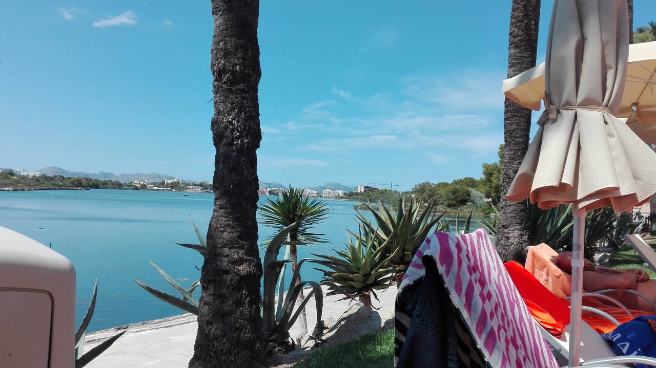 Blick vom See vom Pool aus VIVA Eden Lago