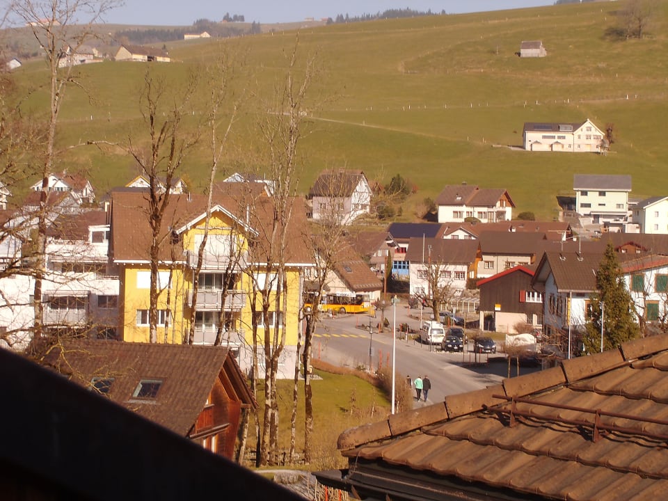 Ausblick vom Balkon der Juniorsuite, drei Minuten  Hotel Hof Weissbad