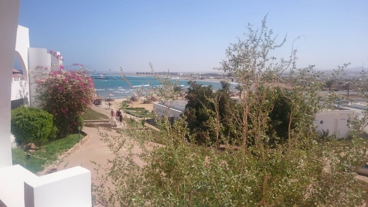 Aussicht vom Flur der Zimmer Three Corners Equinox Beach Resort