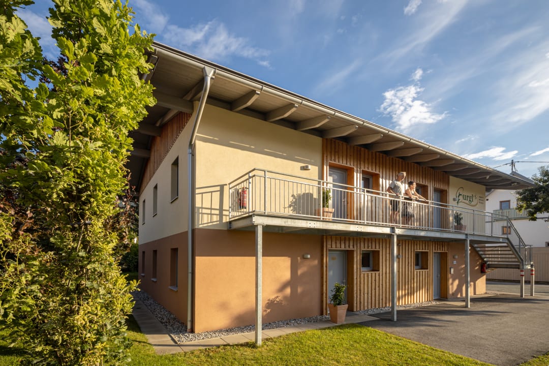 Außenansicht Burgl's Apartmenthaus Nassfeld in Kärnten
