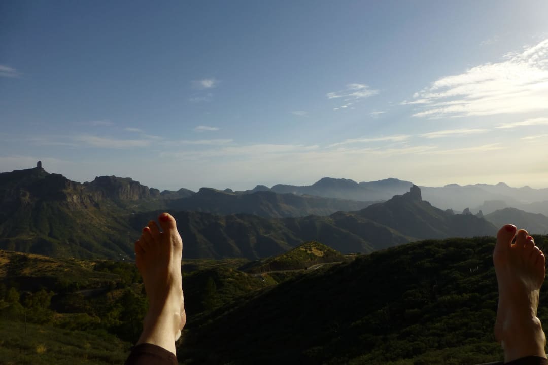 Erholung auf der Terrasse Hotel Parador de Cruz de Tejeda