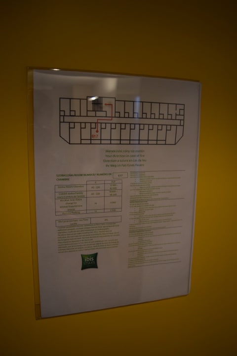 Zimmerplan unserer Etage (6. Stock) ibis Styles Budapest City