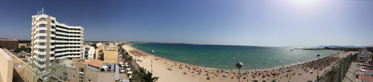 Aussicht von der Sonnenterrasse Hotel Edén Palma Playa - Adults Only