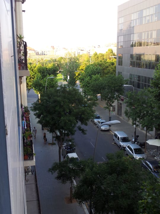 Ausblick aus dem Zimmer 404 Pestana Arena Barcelona