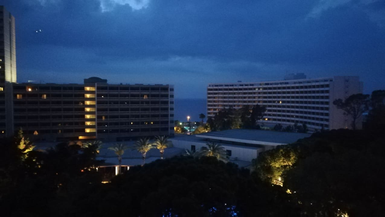 Ausblick vom Balkon Zimmer 509 Dionysos Hotel