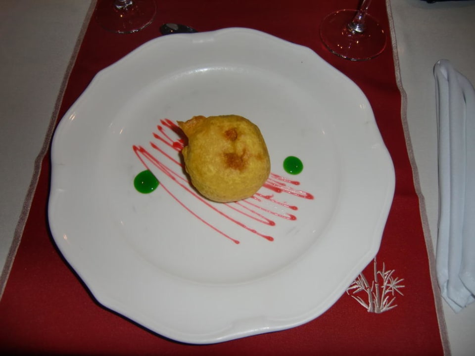 Gebackenes Vanille-Eis im Restaurant Bamboo Viva Azteca by Wyndham - All Inclusive Resort