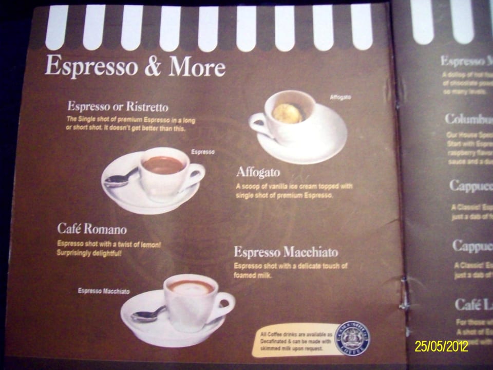 Kaffeekreationen im Columbus Beach Albatros Resort