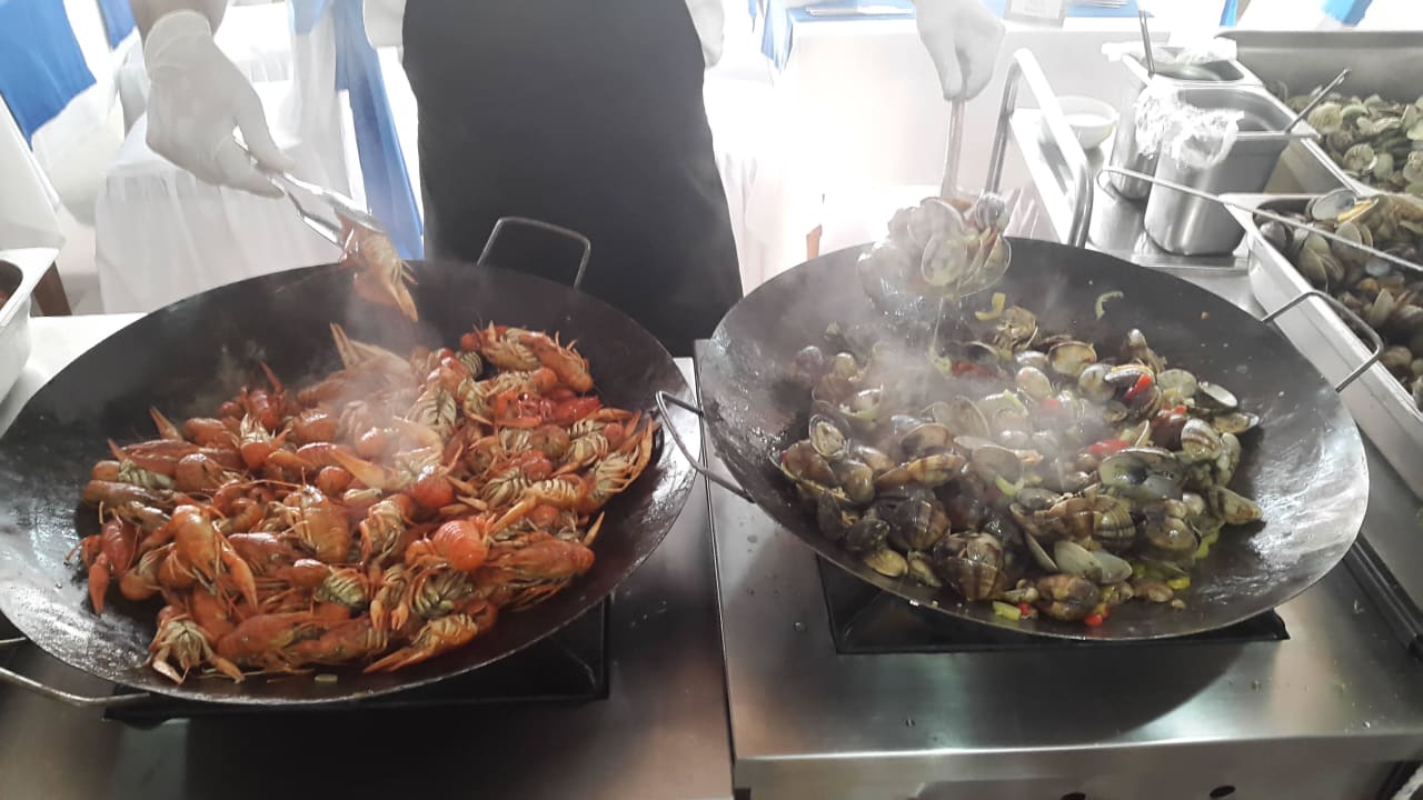 Frische Gambas und Muscheln Adalya Ocean Deluxe