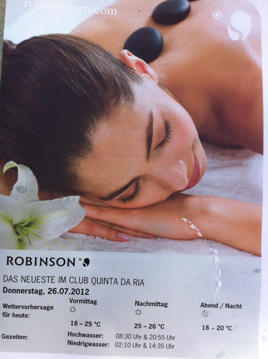 Tägliches Programmheft ROBINSON QUINTA DA RIA