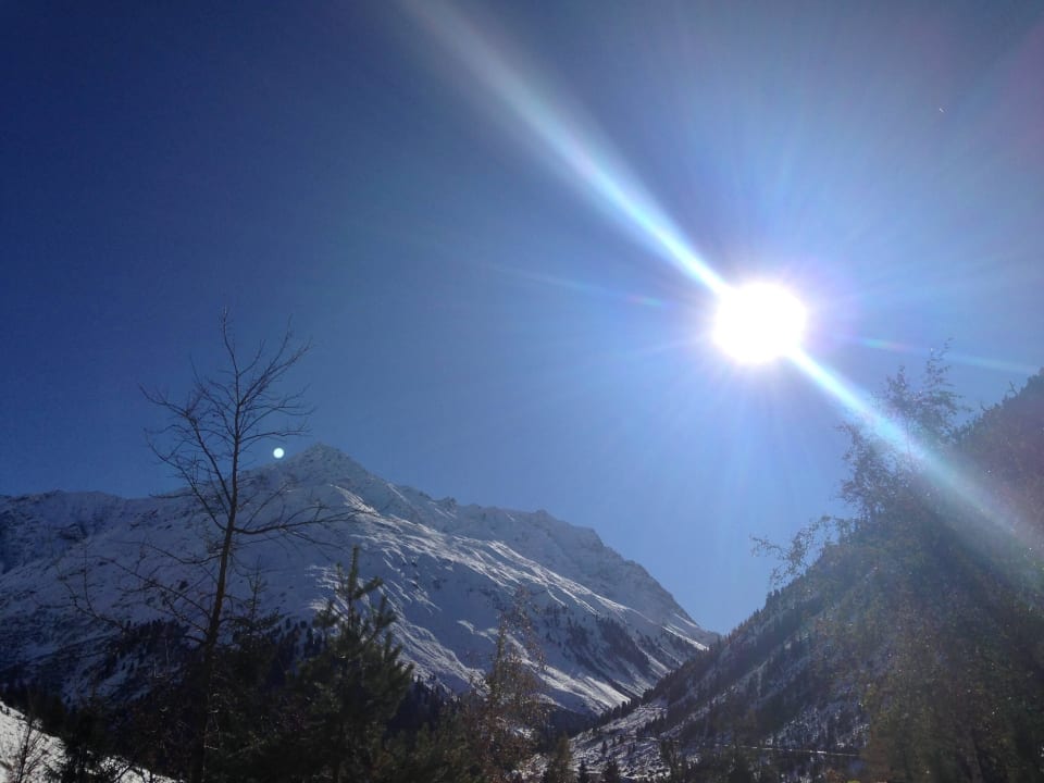Aussicht vom Pool Verwöhnhotel Wildspitze