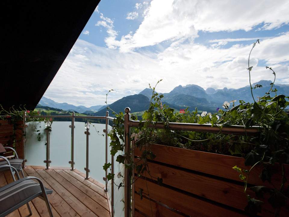 Balkon mit Panoramaausplick Apartmenthaus Vergissmeinnicht