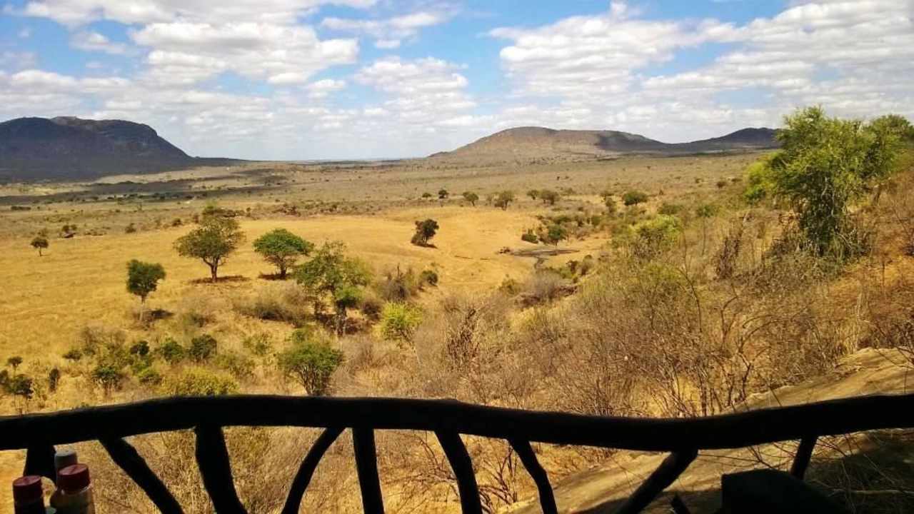 Ausblick Restaurant Rhino Valley Lodge
