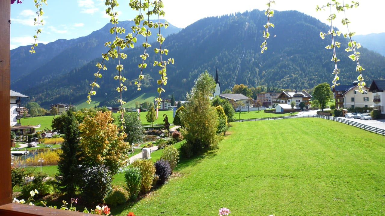Aussicht unseres Zimmer Verwöhnhotel Kristall