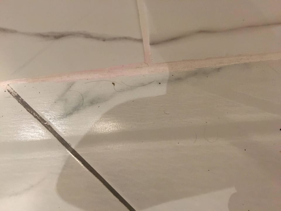 Die Haare von dem Vorgänger im Bad bis zu Abreise Wyndham Garden Lara